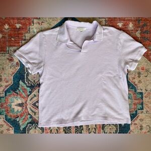 BANANA REPUBLIC Cotton Lavender Shirt Sz L